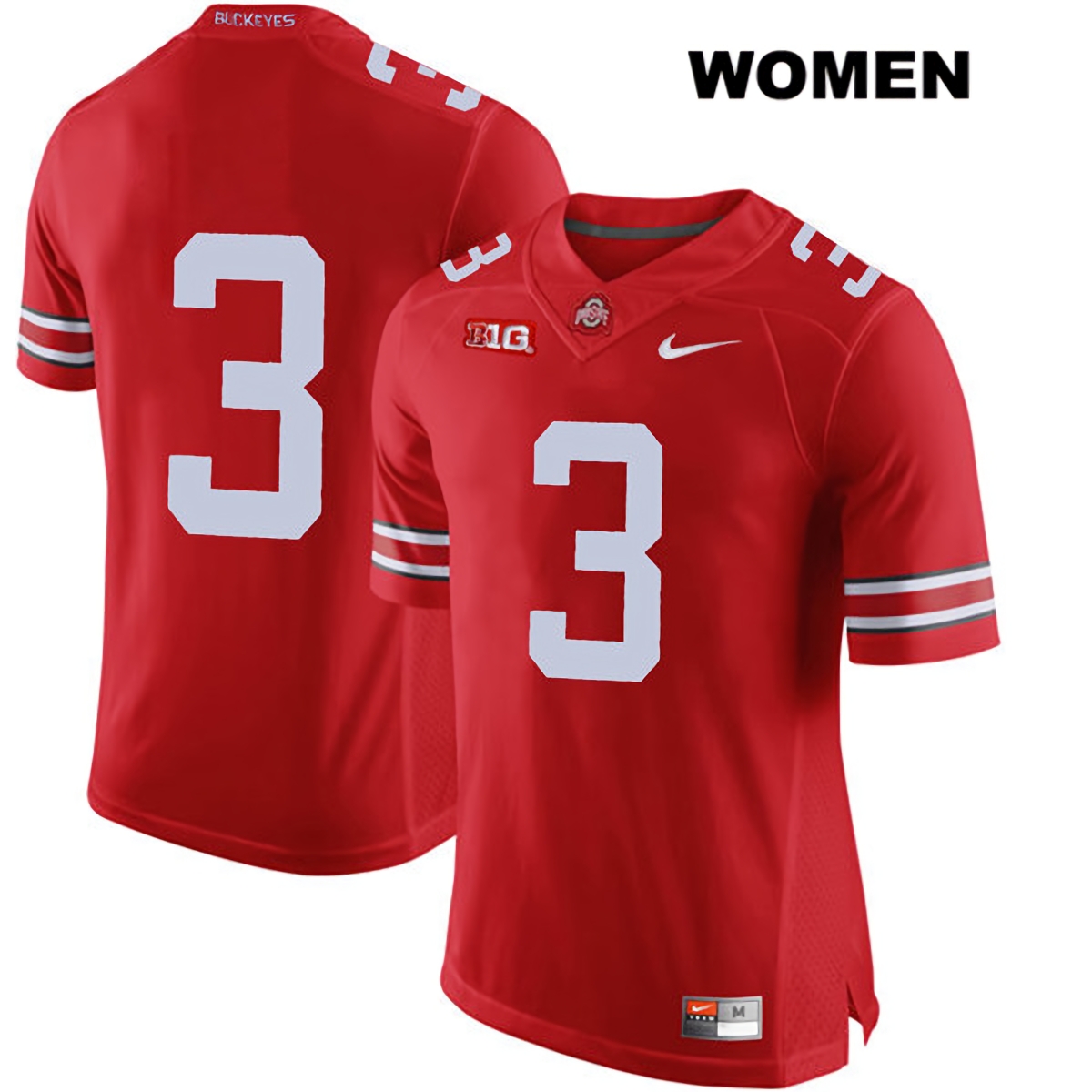 Quinn Ewers Ohio State Buckeyes Women's NCAA #3 No Name Red College Stitched Football Jersey YTP0356SG